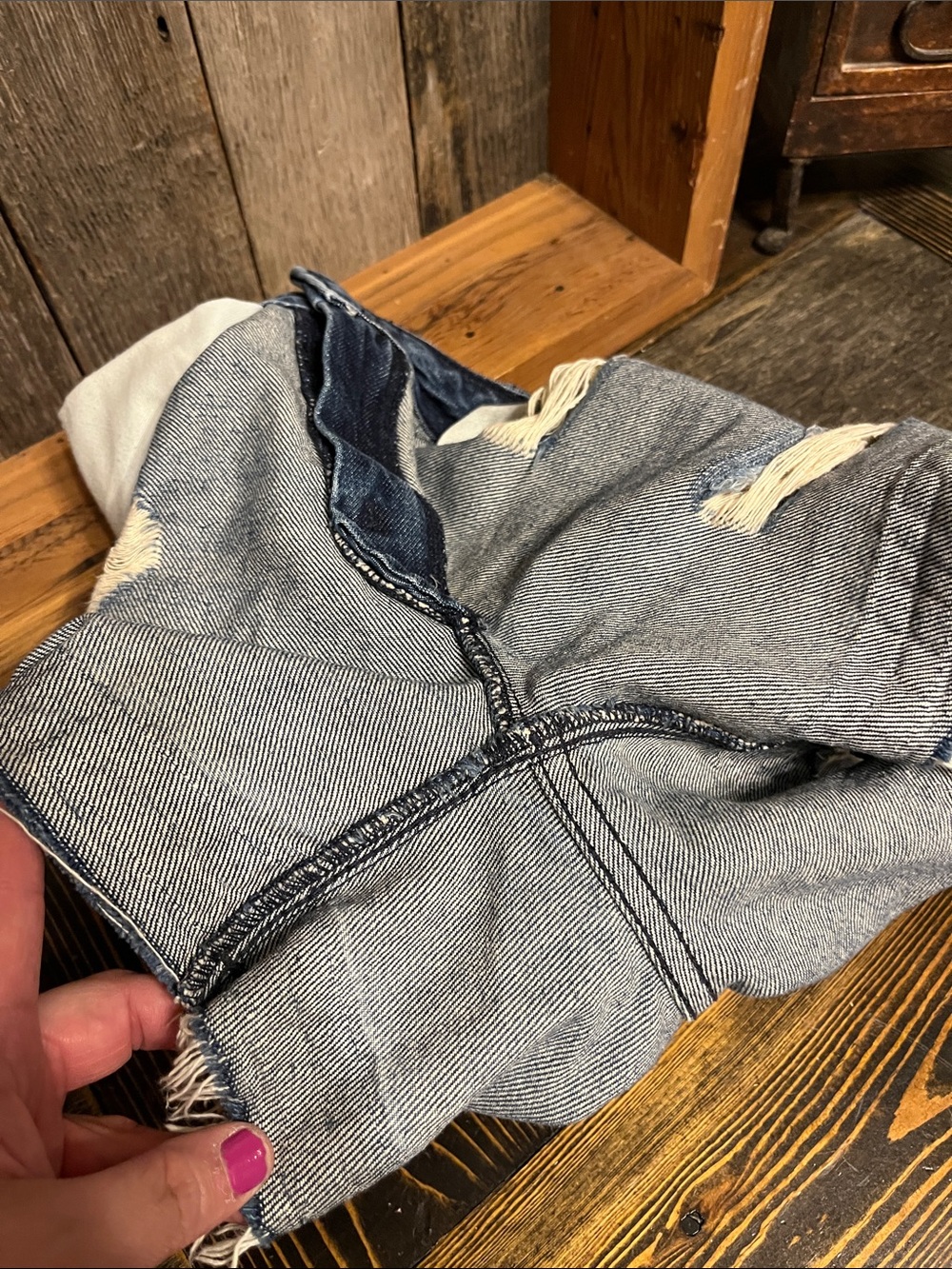 Remix By Rock Revival Distressed denim shorts size 29 - Picture 12 of 15